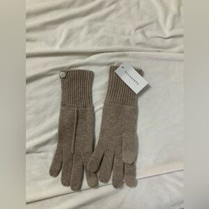 All Saints Tan Wool Gloves